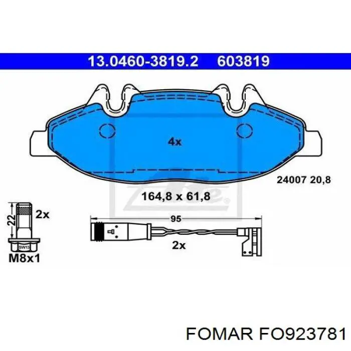 Колодки Fomar Roulunds FO923781 цена, от 32.95 USD