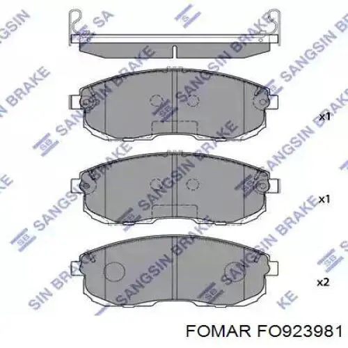 Задние тормозные колодки FO923981 Fomar Roulunds