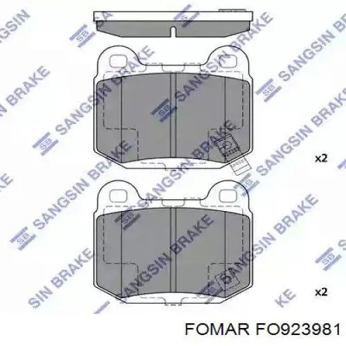 Купить FO923981 Fomar Roulunds Колодки тормозные задние, дисковые