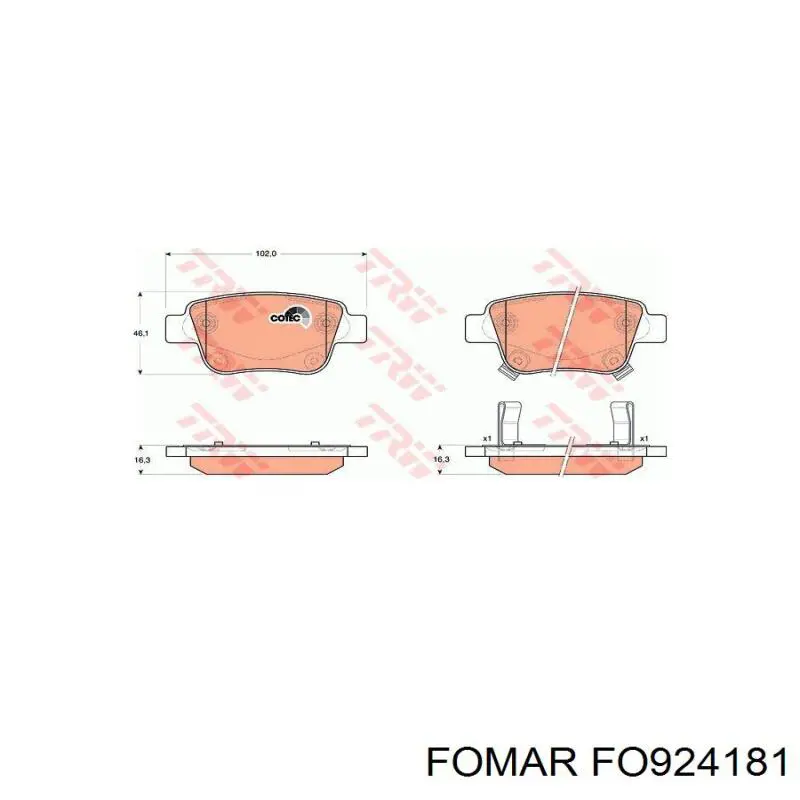 Задние дисковые колодки Aplus 71290BAAP