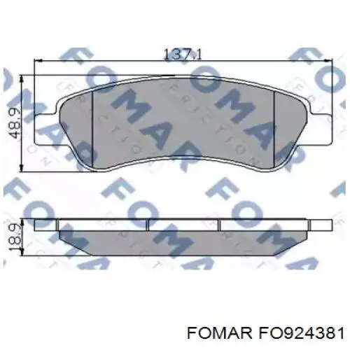 Колодки гальмові задні, дискові FO924381 Fomar Roulunds