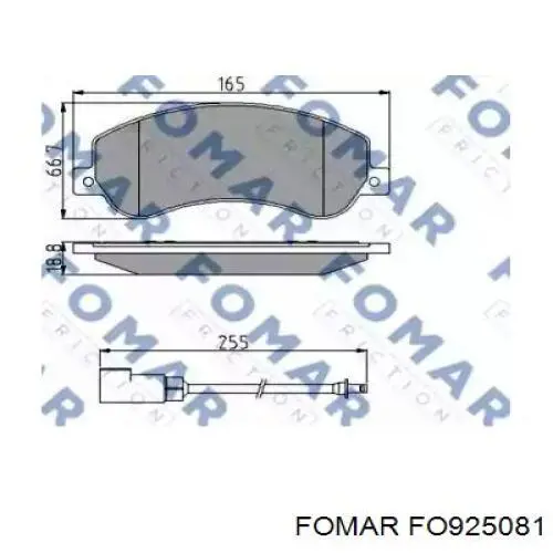 Колодки Fomar Roulunds FO925081 цена, от 29.85 USD