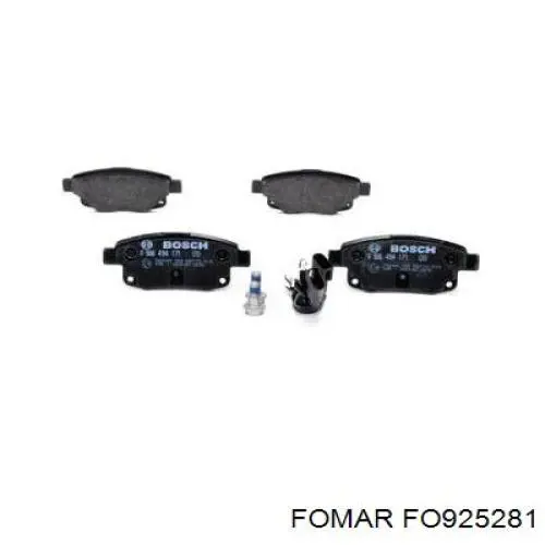Задние тормозные колодки FO925281 Fomar Roulunds
