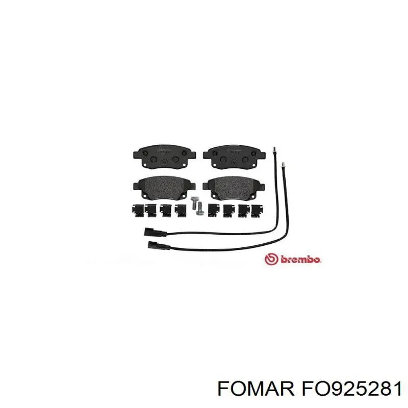 Купить FO925281 Fomar Roulunds Колодки тормозные задние, дисковые