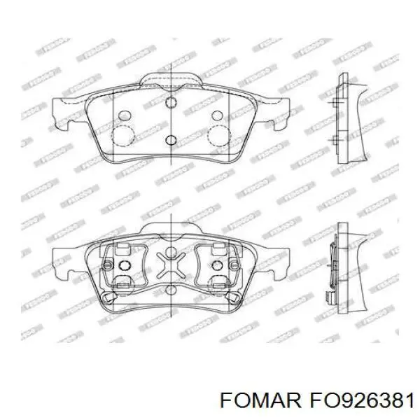 FU2Z2V200C Ford Колодки тормозные дисковые комплект