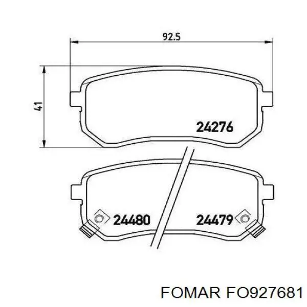 FO927681 Fomar Roulunds Колодки передние