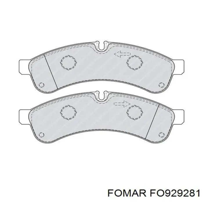 Купить FO929281 Fomar Roulunds Колодки тормозные задние, дисковые