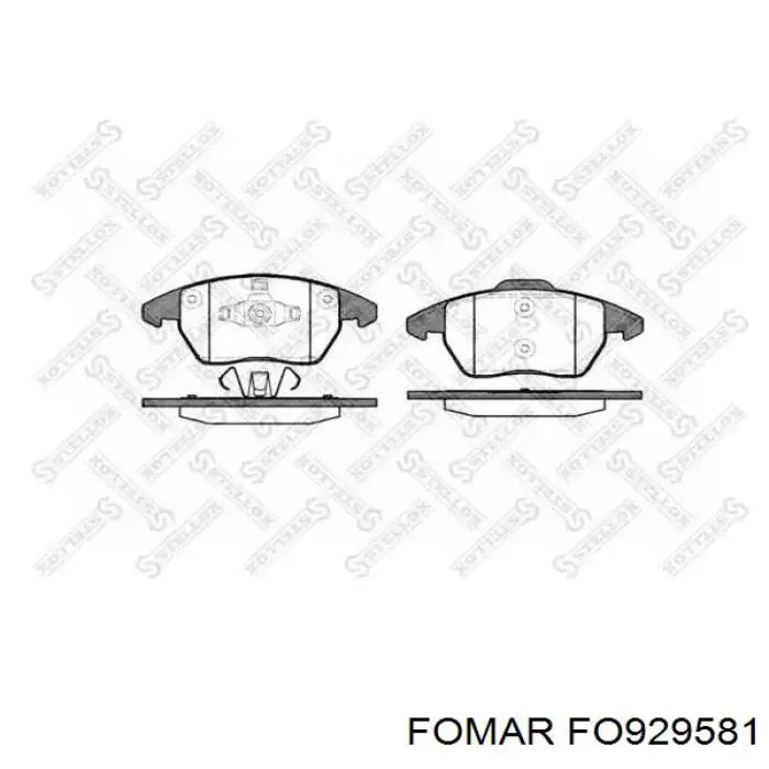 Передние тормозные колодки FO929581 Fomar Roulunds