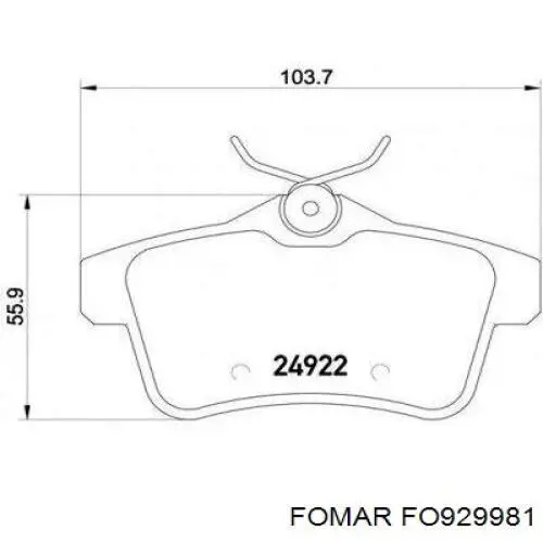 Передние тормозные колодки FO929981 Fomar Roulunds