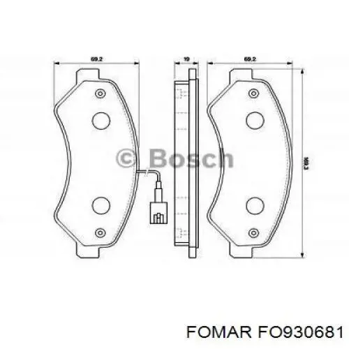 Купить FO930681 Fomar Roulunds Колодки тормозные