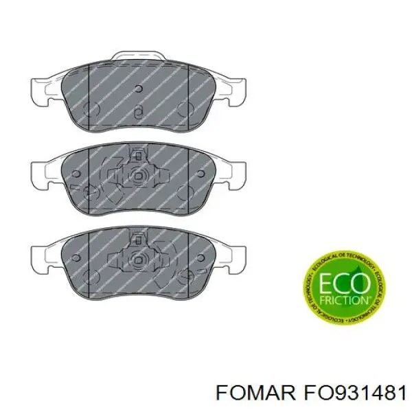 Купить FO931481 Fomar Roulunds Колодки тормозные