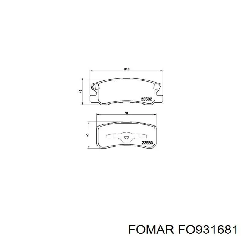 Колодки дисковые  Fomar Roulunds FO931681 цена, от 18.36 USD