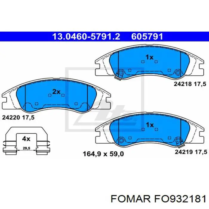 Передние тормозные колодки QF0622 Q-top