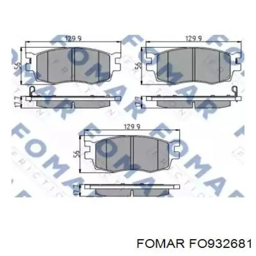 Колодки Fomar Roulunds FO932681 цена, от 17.74 USD