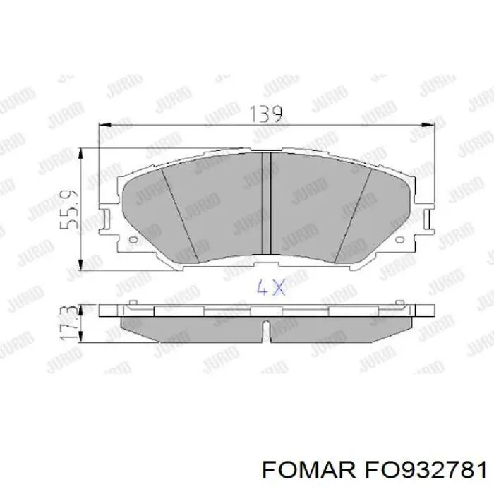 Колодки Fomar Roulunds FO932781 цена, от 22.12 USD
