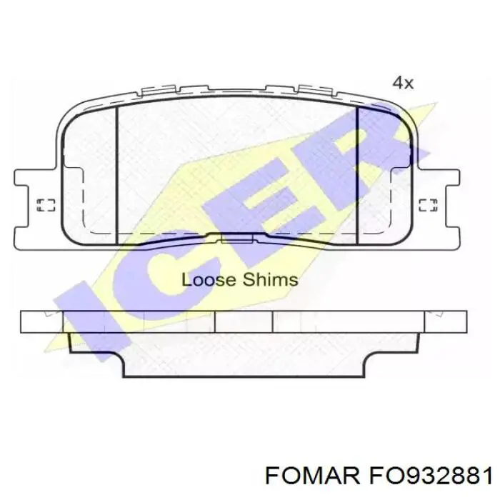 Задние дисковые колодки Fomar Roulunds FO932881