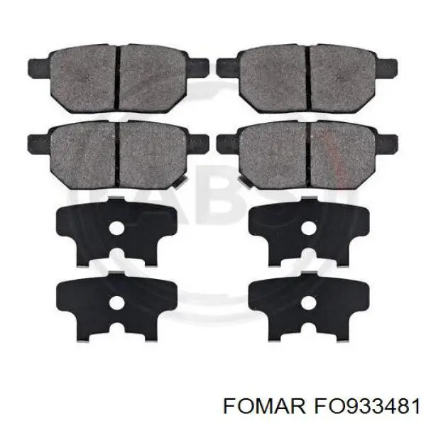 Задние тормозные колодки FO933481 Fomar Roulunds