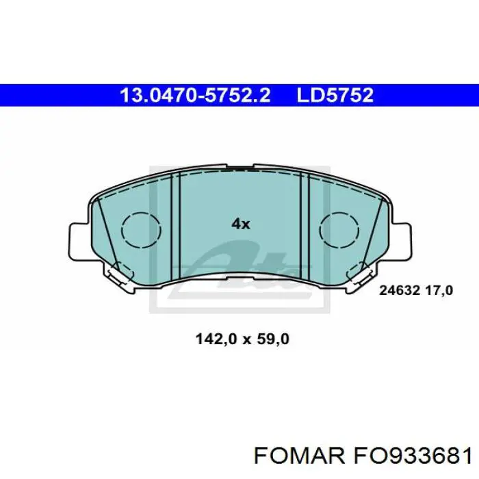 Тормозные колодки Fomar Roulunds FO933681