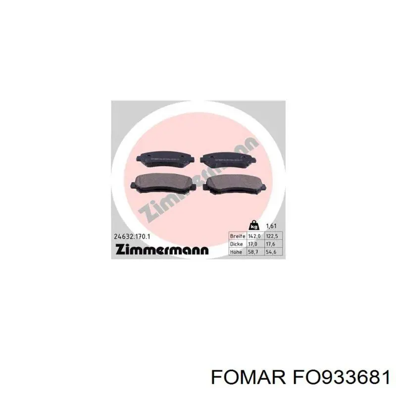 Купить FO933681 Fomar Roulunds Колодки тормозные