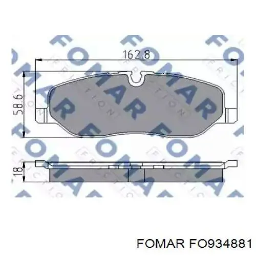 FO934881 Fomar Roulunds передние тормозные колодки
