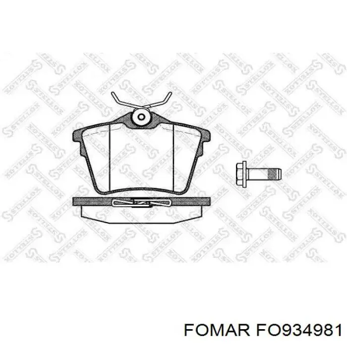 Передние тормозные колодки FO934981 Fomar Roulunds