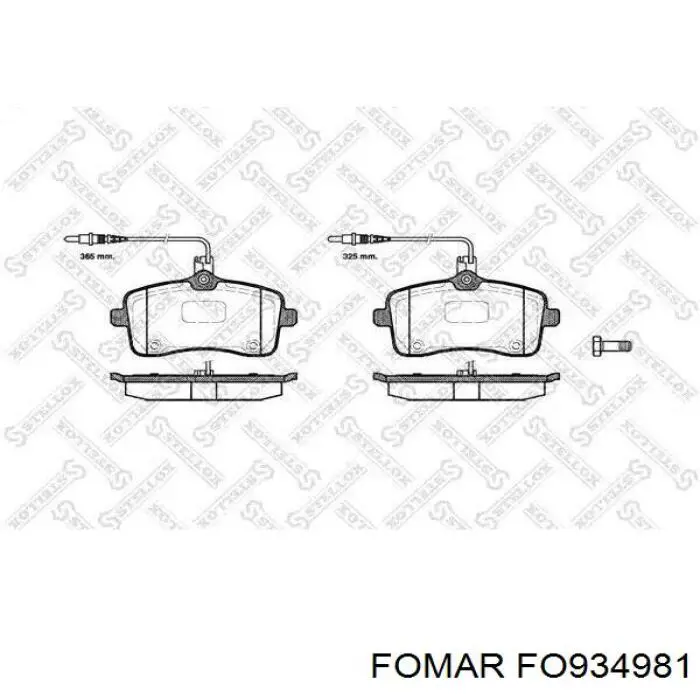 Тормозные колодки Fomar Roulunds FO934981