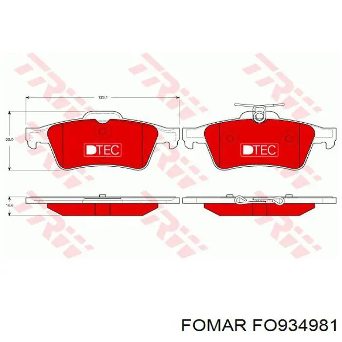 Купить FO934981 Fomar Roulunds Колодки тормозные