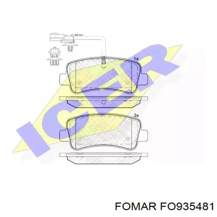 Купить FO935481 Fomar Roulunds Колодки тормозные задние, дисковые