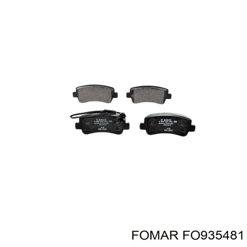 Задние тормозные колодки FO935481 Fomar Roulunds