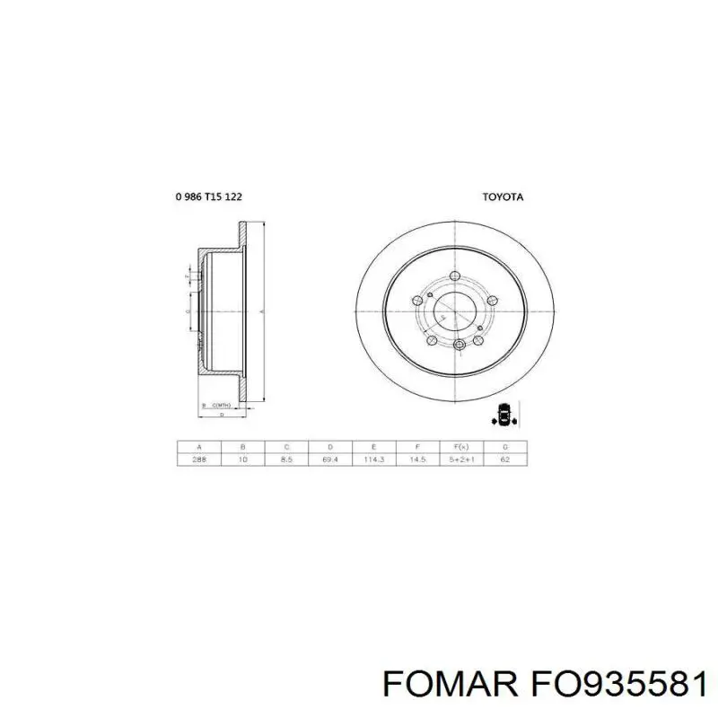 FO935581 Fomar Roulunds Колодки передние