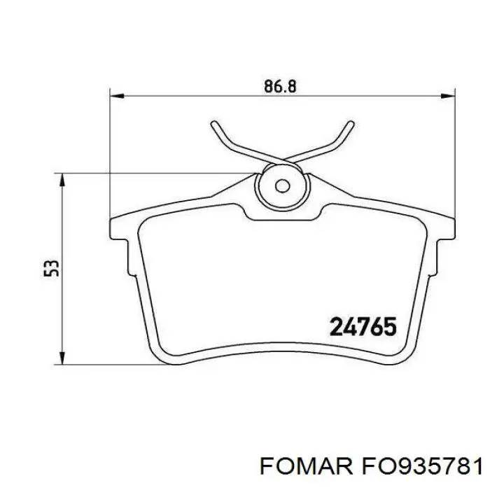 Задние дисковые колодки Fomar Roulunds 935781
