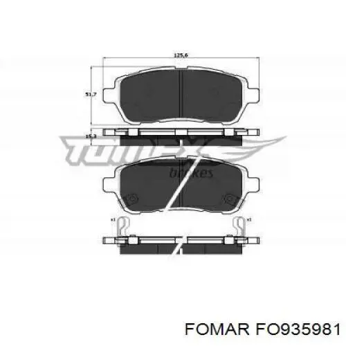 Колодки Fomar Roulunds FO935981 цена, от 19.56 USD