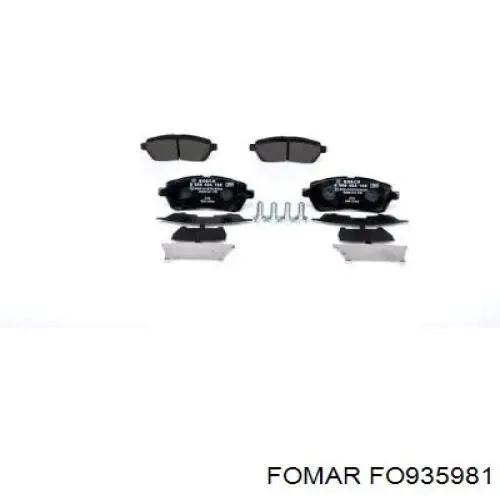 Передние тормозные колодки FO935981 Fomar Roulunds