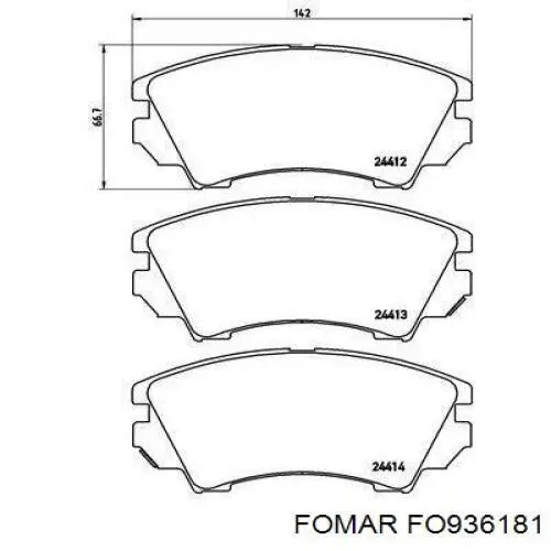Тормозные колодки Fomar Roulunds FO936181