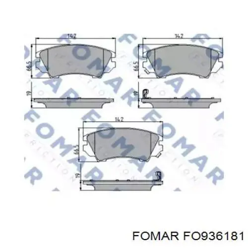 Купить FO936181 Fomar Roulunds Колодки тормозные