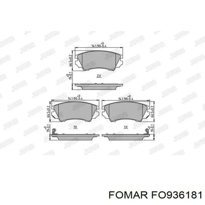 Колодки Fomar Roulunds FO936181 цена, от 27.84 USD