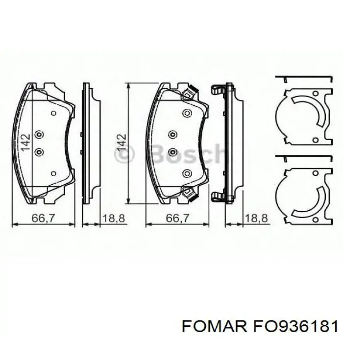 Купить FO936181 Fomar Roulunds Колодки тормозные