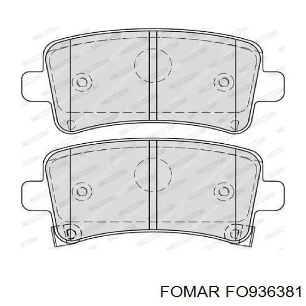 Колодки гальмові задні, дискові FO936381 Fomar Roulunds