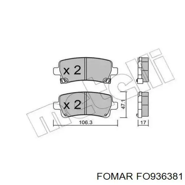 Колодки дисковые  Fomar Roulunds FO936381 цена, от 21.55 USD