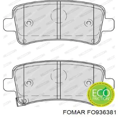 Колодки гальмові задні, дискові FO936381 Fomar Roulunds