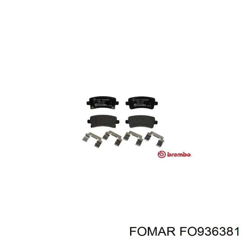 Колодки гальмові задні, дискові FO936381 Fomar Roulunds