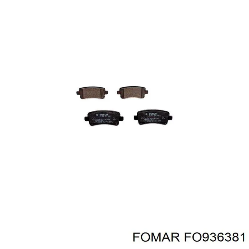 Колодки гальмові задні, дискові FO936381 Fomar Roulunds
