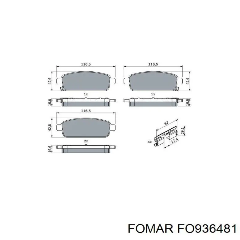 Купить 320403 Daco Колодки тормозные задние, дисковые
