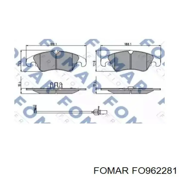 Передние тормозные колодки 986494201 Bosch