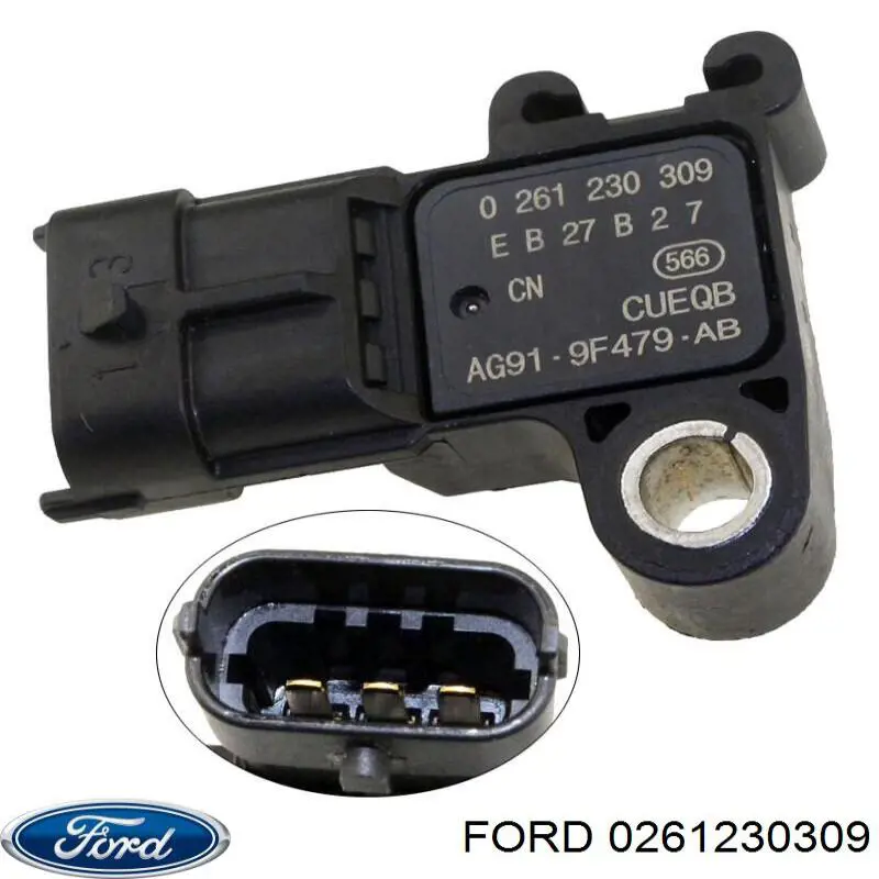 0261230309 Ford sensor de pressão no coletor de admissão, map