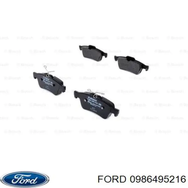 Задние тормозные колодки 0986495216 Ford