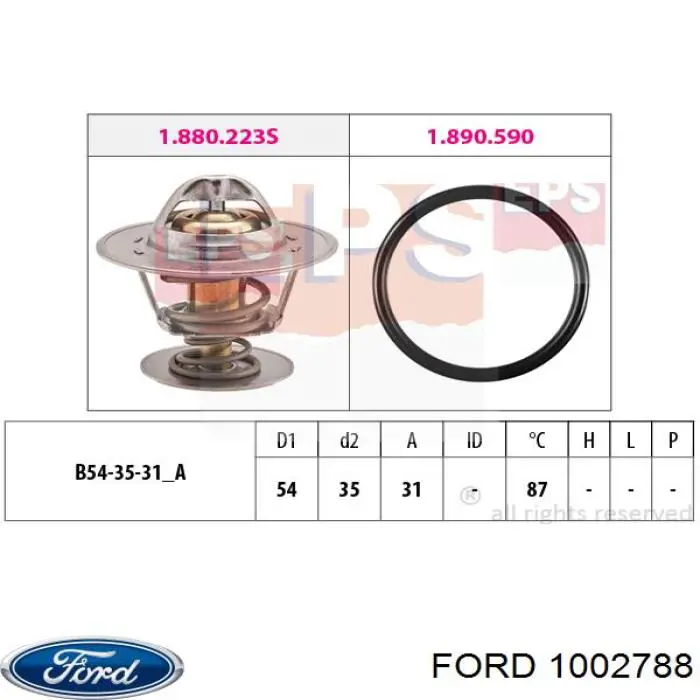 Купить 1002788 Ford Автомобильный термостат