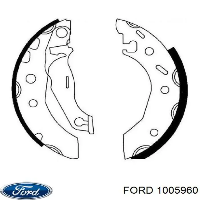 1005960 Ford колодки тормозные задние барабанные