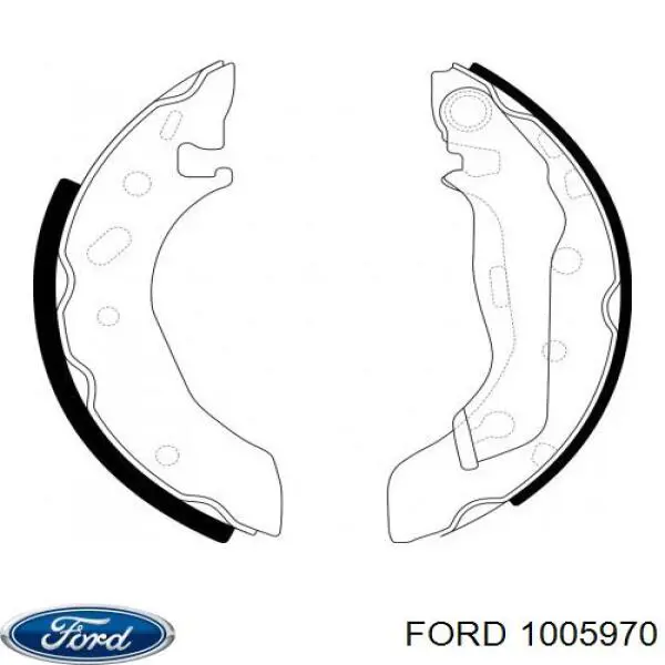 1005970 Ford колодки тормозные задние барабанные