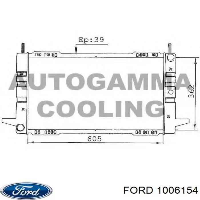 Радиатор охлаждения двигателя на Ford Scorpio I GGE